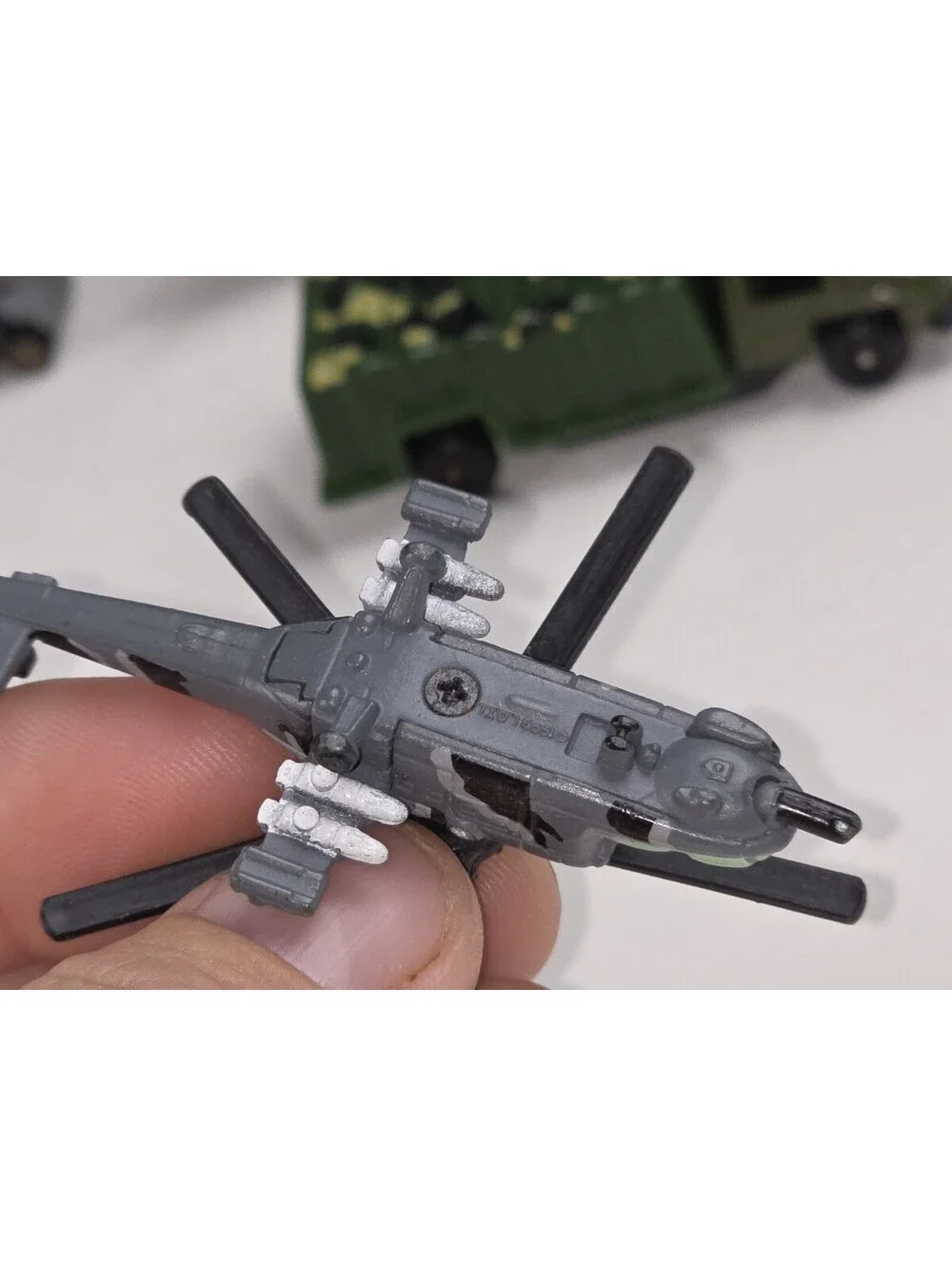 Lot Of 8 Vintage Micro Machines & Other Military Vehicles Tank Helicopter Trucks